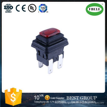 Waterproof Push Button Switch, Square Push Button Switch, Waterproof Lamp Self-Locking 6 A250V Push Button Switch